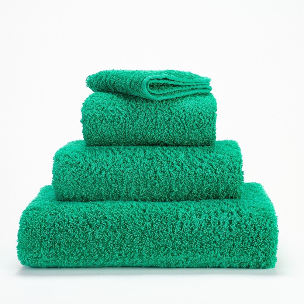 Super Pile Plain Bathroom Towels by Designer Abyss & Habidecor 230 in Emerald Green